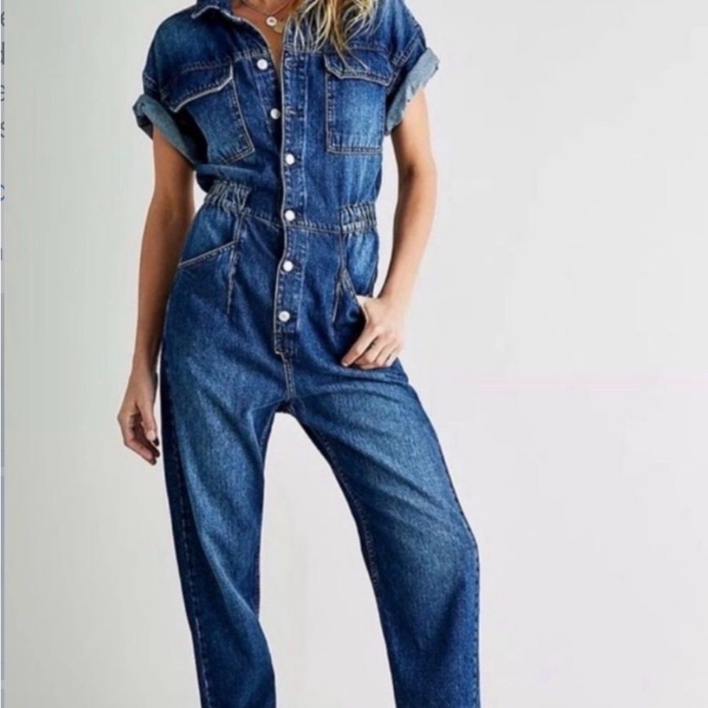 FP Movement by Free People Indigo Denim Overalls